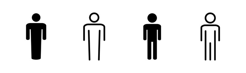 Man icon set illustration. male sign and symbol. human symbol