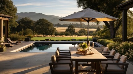Fototapeta na wymiar Luxurious villa in the heart of Napa Valley, California