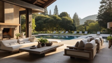 Fototapeta premium Luxurious villa in the heart of Napa Valley, California