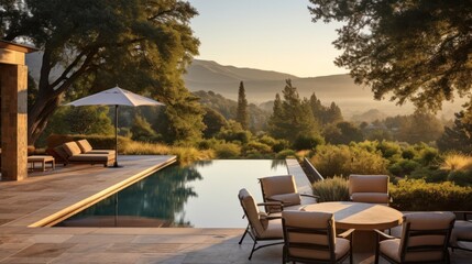 Fototapeta premium Luxurious villa in the heart of Napa Valley, California