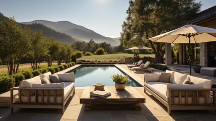 Fototapeta premium Luxurious villa in the heart of Napa Valley, California