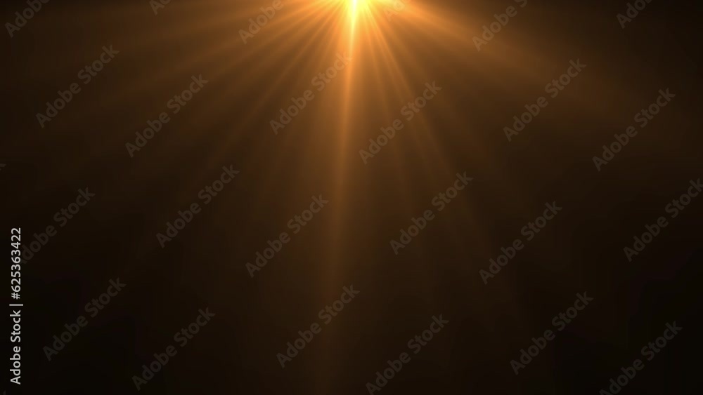 Poster 4k spotlight with flying particles. gold color rays. empty scene with light. xmas 2024 background. c