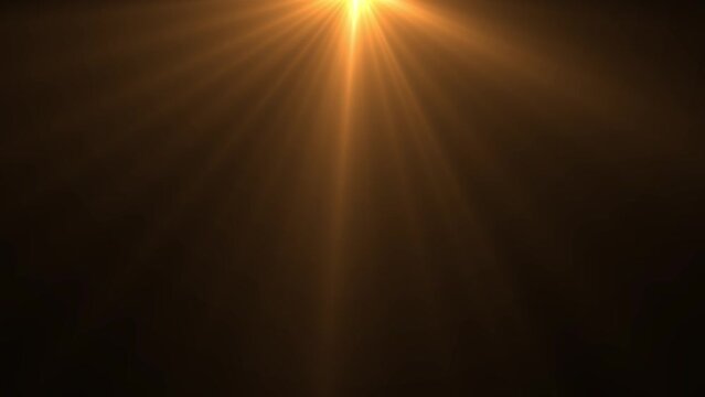 4K Spotlight with flying particles. Gold color rays. Empty scene with light. Xmas 2024 background. Christmas animation Popular, modern, christmas, new year, holliday, wedding background, 2024, 2025
