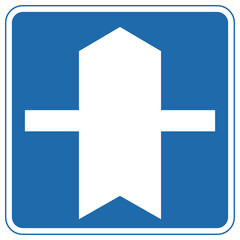 Obraz premium 道路標識、指示標識、優先道路