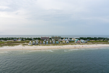 Fort Morgan, Alabama beach at sunset in july