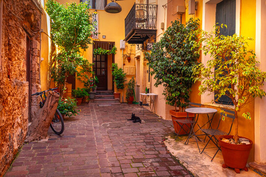 Fototapeta narrow street in the old town