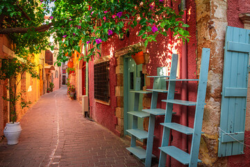 narrow street in the old town of Chania © Alexandru