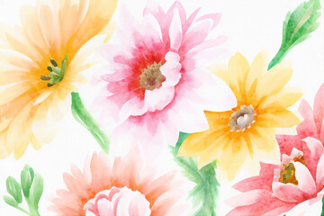 Beautiful elegant watercolor floral illustration