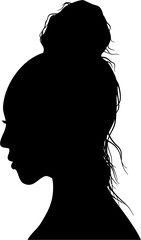 Model Woman Head Silhouette Illustration Vector