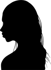Woman Head Silhouette Illustration Vector