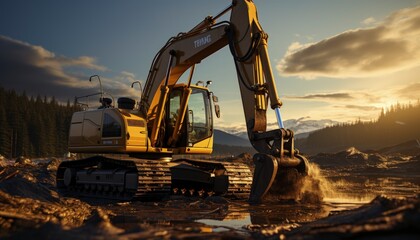 excavator at work
