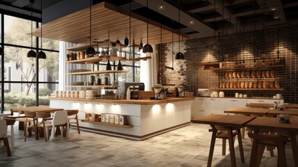 Fototapeta na wymiar Coffee shop design Ideas