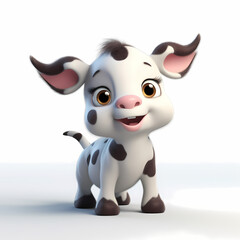 cow isolated on white