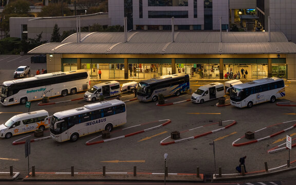 Bus transit station at Johannesburg airport in South Africa
