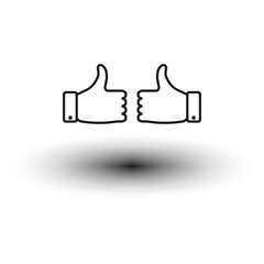 Obraz premium Thumbs up Icon. Vector illustration. stock image.
