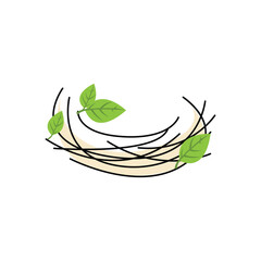 Bird's Nest Logo, Vector Design Illustration Template