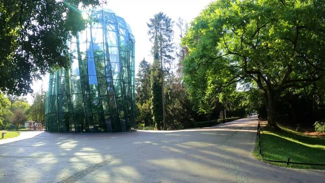Park Oliva landscape place for rest walk beautiful trees bushes flowers Gdansk Poland