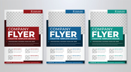 business flyer template with minimalist layout and modern style use for promotion kit and product publication