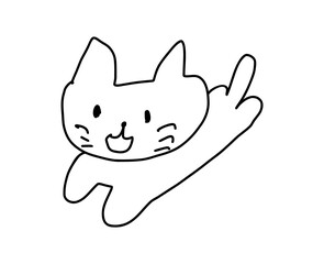 子どもが描いた猫のイラスト