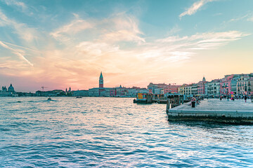 Naklejka premium panorama Canal in the Venice