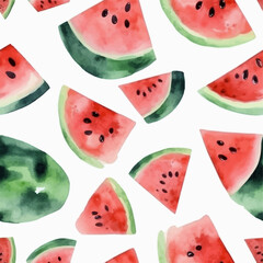 Watermelon seamless pattern vector