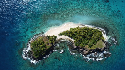 Fiji tropical island aerial photo