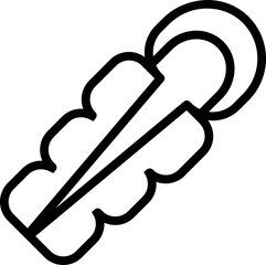 Sleeping bag outline icon