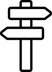 Road sign outline icon