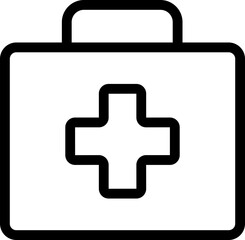 First aid kit outline icon