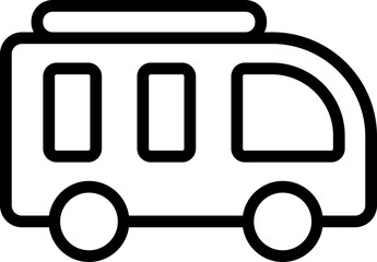 Campervan outline icon