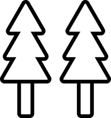 Forest outline icon