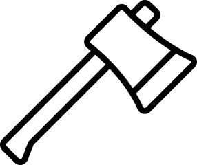 Camp ax outline icon