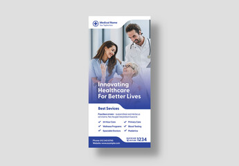 Modern Medical Healthcare Flyer DL Card Layout