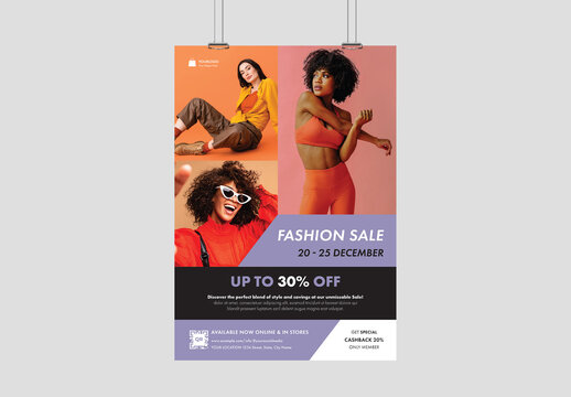 Retail Store Flash Sale Poster Banner Flyer Layout