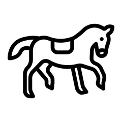 horse line icon