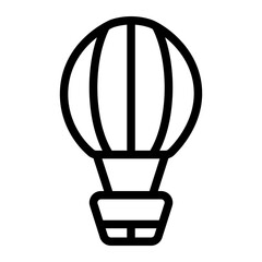 hot air balloon line icon