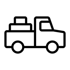 pickup truck line icon