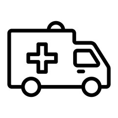 ambulance line icon