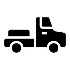 pickup truck glyph icon