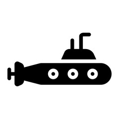 submarine glyph icon