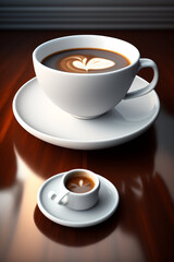 a cup of coffee and saucer on a table, coffee cups, cup of coffee, highly detailed vfx espresso, two cups of coffee, celebration of coffee products, coffee cup, cappuccino, drink more coffee, coffee, 