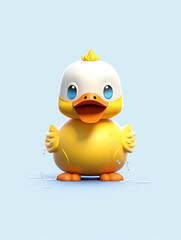 Cute duck cartoon character illustration