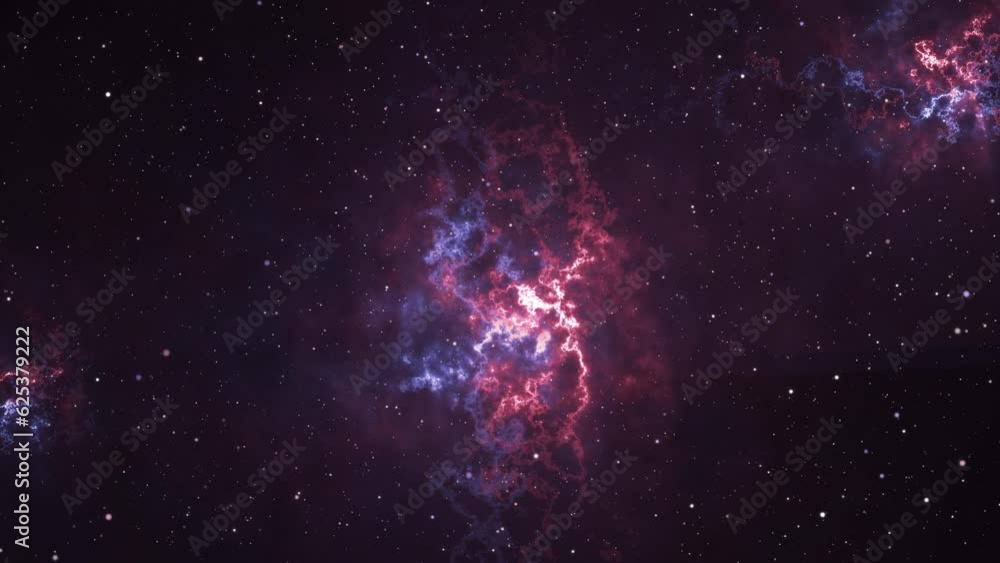 Aufkleber 4k 3d animation outer space flight to helix nebula deep nebula in space. flying star flare light. un
