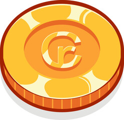 Brazilian cruzeiro gold currency coin
