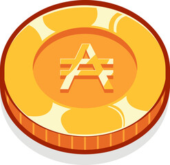 Argentine austral gold currency coin