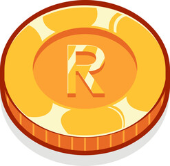 South African rand gold currency coin