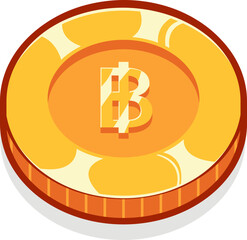 Bhat gold currency coin