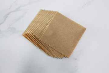 Brown tissue paper or napkin background