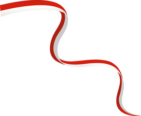 Indonesian flag ribbon