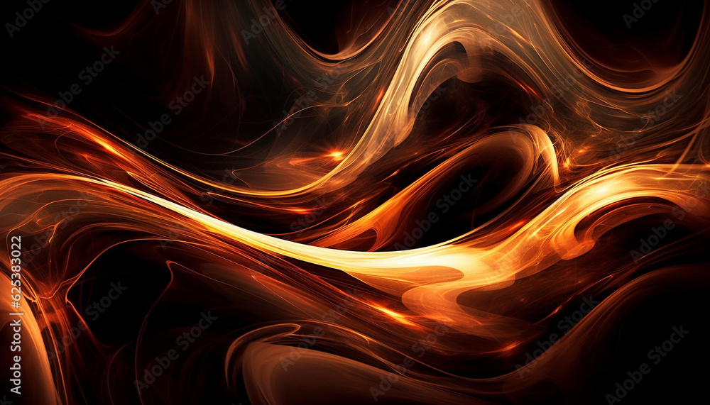 Poster vibrant colors flow in a futuristic wave pattern of elegance generated by ai